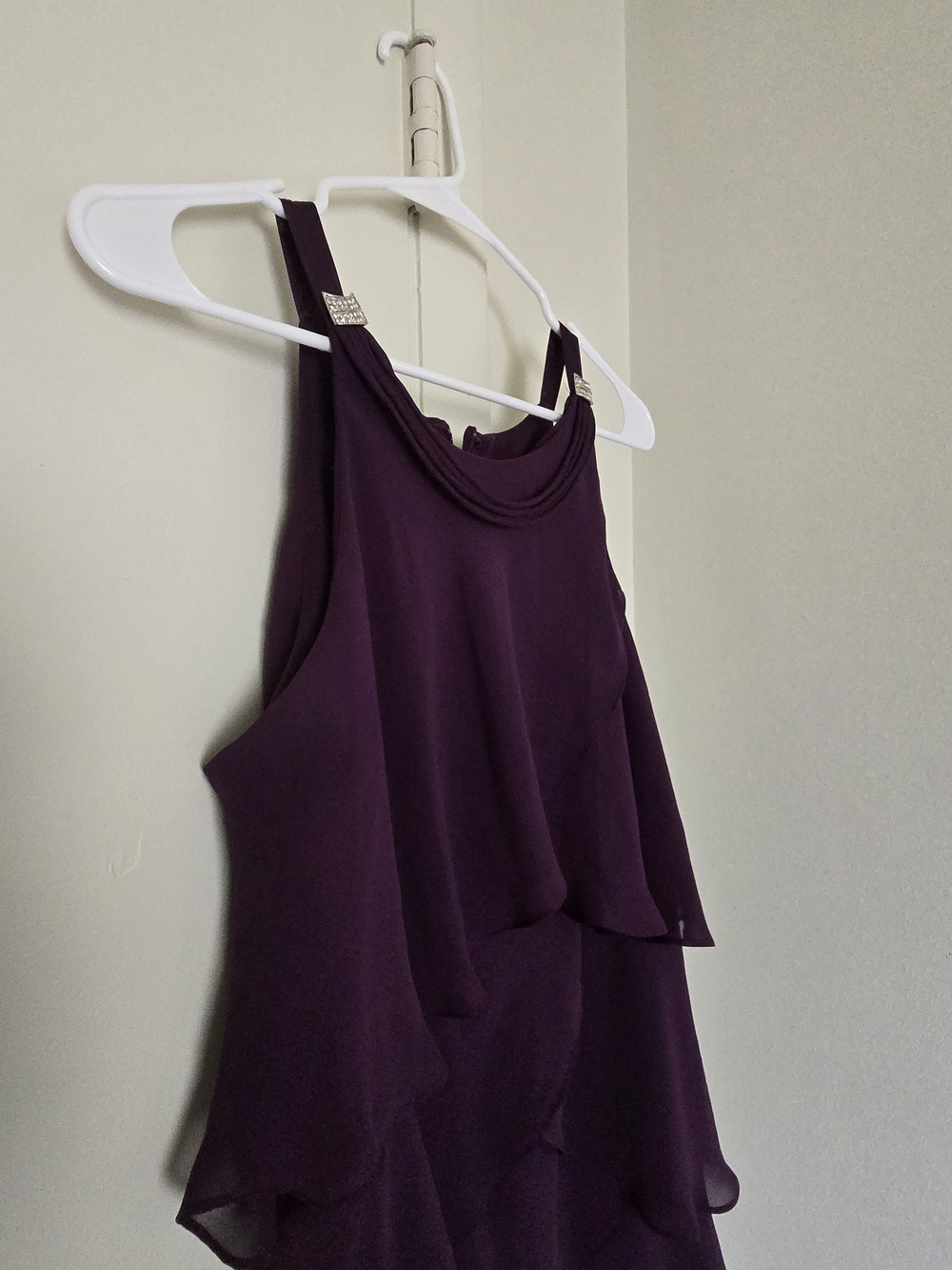 S.L. Fashions Ruffled Purple Dress - Picture 3 of 8
